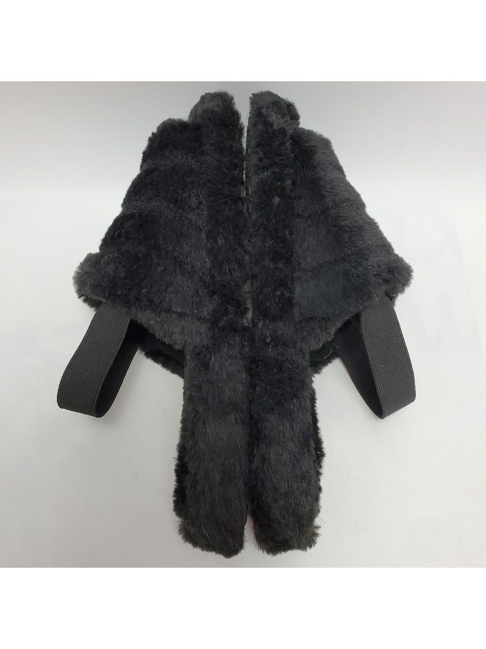 Cozy Fluffy Mule Sling Back Elastic Strap Faux Fur Slippers Black Size Medium - Picture 11 of 12